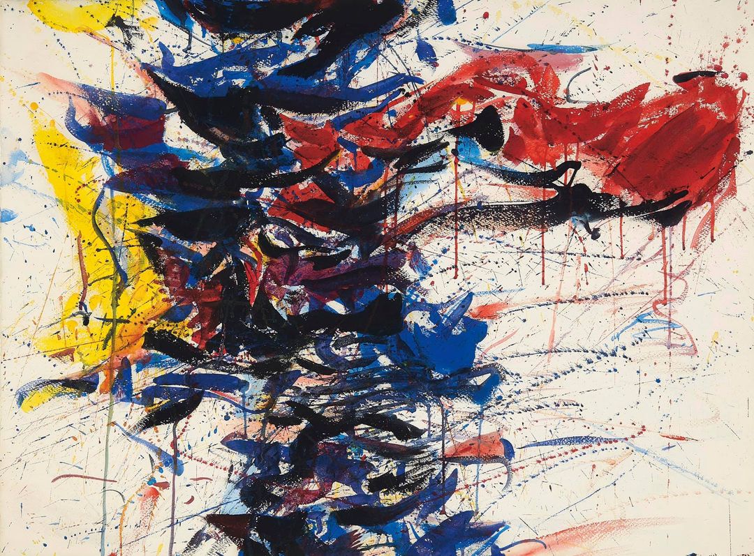 Sam Francis (1923-1994), “Study for Moby Dick, Number Two”, 1959, acrylic and gouache on paper, 57.1 x 76.2 cm, private collection, Sam Francis Foundation