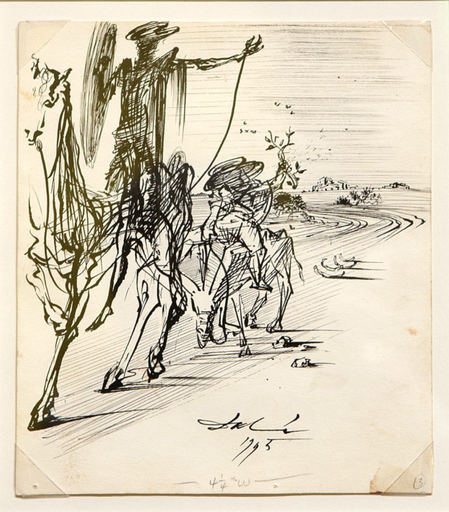 Salvador Dali (1904-1989), «Don Quixote and Sancho Panza», Graphics, 1945, 41×23 cm, private collection